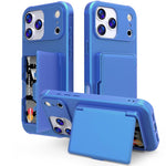 Skin Feel PC Hybrid TPU Horizontal Hidden Mirror Card Bag Phone Case, For iPhone 17 Pro Max, For iPhone 17 Pro, For iPhone 17, For iPhone Air