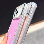 Rhinestone Dual-side IMD PC Hybrid TPU Phone Case, For iPhone 17 Pro Max, For iPhone 17 Pro, For iPhone 17, For iPhone Air, For iPhone 16 Pro Max, For iPhone 16 Pro, For iPhone 16 Plus, For iPhone 16