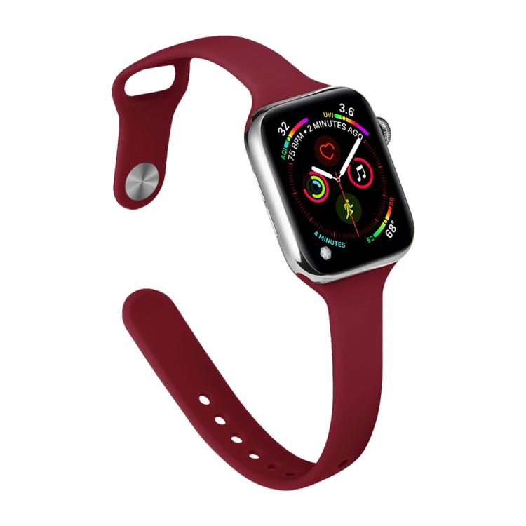 xDfind Small Waist Reverse Buckle Silicone Watch Band, For Apple Watch 38 / 40 / 41 / S11 42mm