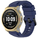 xDfind Solid Color Black Buckle Silicone Watch Band, For Amazfit T-Rex 3 Pro 44mm