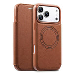 ESEBLE Ultra-thin Card Slot Magnetic Vegan Leather Phone Case, For iPhone 17 Pro Max, For iPhone 17 Pro, For iPhone 17, For iPhone Air