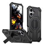 Hidden Metal Holder Magnetic Shockproof Phone Case, For iPhone 17 Pro Max, For iPhone 17 Pro, For iPhone 17, For iPhone Air, For iPhone 16 Pro Max, For iPhone 16 Pro, For iPhone 16 Plus, For iPhone 16