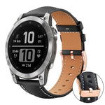 xDfind Rose Gold Buckle Black Shark Fine Grain Vegan Leather Watch Band, For Garmin Fenix 8/7/6/5 22mm, For Garmin Fenix 8/7S/6S/5S 20mm, For Garmin Forerunner 45 / 45S / Swim 2, For Garmin Forerunner 220/735/735XT/230/235, For Garmin Forerunner 35/30/35j