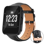 xDfind Rose Gold Buckle Black Shark Fine Grain Vegan Leather Watch Band, For Garmin Fenix 8/7/6/5 22mm, For Garmin Fenix 8/7S/6S/5S 20mm, For Garmin Forerunner 45 / 45S / Swim 2, For Garmin Forerunner 220/735/735XT/230/235, For Garmin Forerunner 35/30/35j