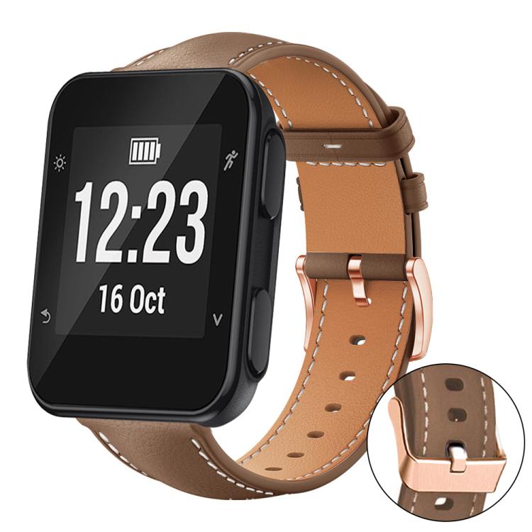 xDfind Rose Gold Buckle Black Shark Fine Grain Vegan Leather Watch Band, For Garmin Fenix 8/7/6/5 22mm, For Garmin Fenix 8/7S/6S/5S 20mm, For Garmin Forerunner 45 / 45S / Swim 2, For Garmin Forerunner 220/735/735XT/230/235, For Garmin Forerunner 35/30/35j