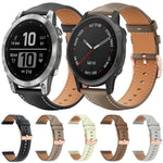 xDfind Rose Gold Buckle Black Shark Fine Grain Vegan Leather Watch Band, For Garmin Fenix 8/7/6/5 22mm, For Garmin Fenix 8/7S/6S/5S 20mm, For Garmin Forerunner 45 / 45S / Swim 2, For Garmin Forerunner 220/735/735XT/230/235, For Garmin Forerunner 35/30/35j