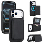 Retro Faux Leather Detachable Magnetic Wallet Bag RFID Blocking Phone Case, For iPhone 17 Pro Max, For iPhone 17 Pro