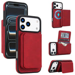 Retro Faux Leather Detachable Magnetic Wallet Bag RFID Blocking Phone Case, For iPhone 17 Pro Max, For iPhone 17 Pro