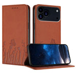 Tulips Butterfly Pattern Magnetic Vegan Leather Phone Case, For iPhone 17e / 16e, For iPhone 17 Pro Max, For iPhone 17 Pro, For iPhone 17
