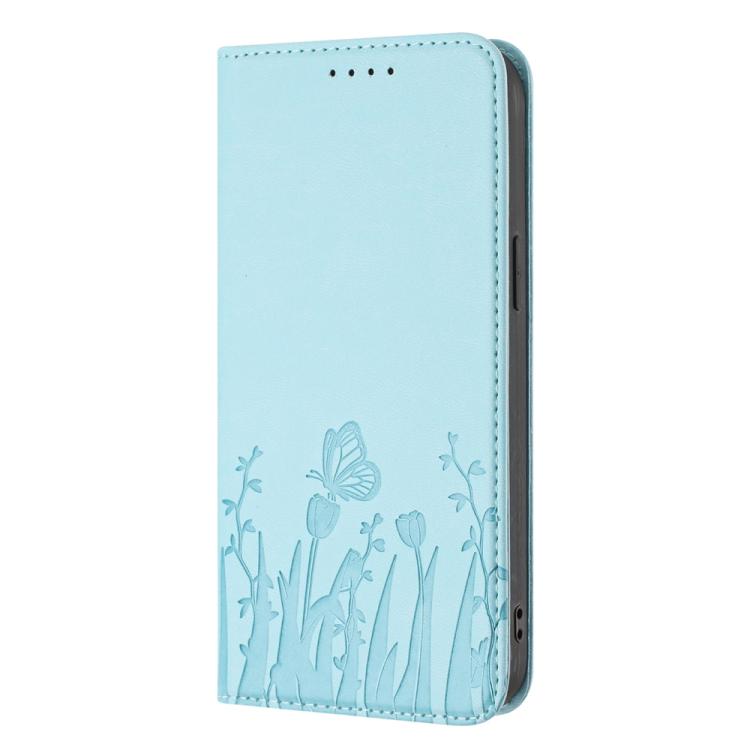Tulips Butterfly Pattern Magnetic Vegan Leather Phone Case, For iPhone 17e / 16e, For iPhone 17 Pro Max, For iPhone 17 Pro, For iPhone 17