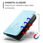 Tulips Butterfly Pattern Magnetic Vegan Leather Phone Case, For iPhone 15, For iPhone 14 Plus, For iPhone 14, For iPhone 14 Pro