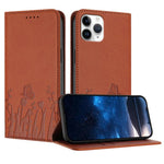Tulips Butterfly Pattern Magnetic Vegan Leather Phone Case, For iPhone 12 mini, For iPhone 11 Pro Max, For iPhone 11, For iPhone 11 Pro