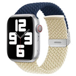 xDfind Buckle-fastening Stitching Braided Nylon Watch Band, For Apple Watch 42 / 44 / 45 / 46 / 49mm, For Apple Watch 38 / 40 / 41 / S10 42mm