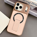 Skin-Feel TPU Hybrid PC Magnetic Phone Case with Kickstand, For iPhone 17 Pro Max, For iPhone 17 Pro, For iPhone 17, For iPhone 16 Pro Max, For iPhone 16 Pro, For iPhone 16, For iPhone 15 Pro Max, For iPhone 15 Pro