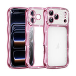 Wave Twisting Star Diamond Shockproof Electroplate TPU Phone Case, For iPhone 17 Pro Max, For iPhone 17 Pro, For iPhone 17, For iPhone 16 Pro Max, For iPhone 16 Pro, For iPhone 16