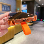 Crystal Shield Ring Holde TPU + Acrylic Magnetic Phone Case, For iPhone 13