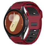 xDfind Flat-head Dual-color Silicone Watch Band, 20mm