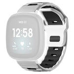 xDfind Flat-head Dual-color Silicone Watch Band, For Fitbit Versa 4 / 3 / Sense2 / 1, For Fitbit Versa 2/Versa/Versa Lite/Blaze