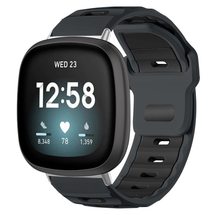 xDfind Flat-head Dual-color Silicone Watch Band, For Fitbit Versa 4 / 3 / Sense2 / 1, For Fitbit Versa 2/Versa/Versa Lite/Blaze