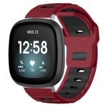 xDfind Flat-head Dual-color Silicone Watch Band, For Fitbit Versa 4 / 3 / Sense2 / 1, For Fitbit Versa 2/Versa/Versa Lite/Blaze