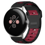 xDfind Flat-head Dual-color Silicone Watch Band, For Google Pixel Watch 4 / 3 / 2 / 1 41mm