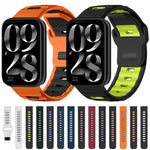 xDfind Flat-head Dual-color Silicone Watch Band, For Xiaomi Band 10 Pro / 9 Pro / Redmi Watch 6, For Redmi Watch 3 Active / Watch 3 Lite, For Redmi Watch 3