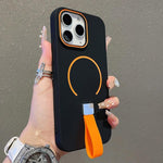 Skin-feel Magnetic TPU Phone Case with Silicone Strap, For iPhone 13, For iPhone 12 / 12 Pro, For iPhone 12 Pro Max, For iPhone 11 Pro Max, For iPhone 11, For iPhone 11 Pro