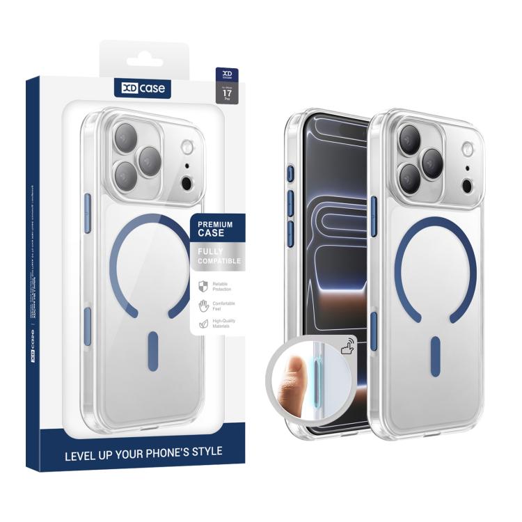 XDcase Frosted Transparent Magnetic Shockproof Phone Case, For iPhone 17 Pro Max, For iPhone 17 Pro, For iPhone 17