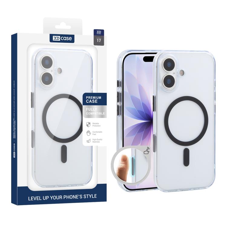 XDcase Frosted Transparent Magnetic Shockproof Phone Case, For iPhone 17 Pro Max, For iPhone 17 Pro, For iPhone 17