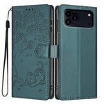 Tree Cat Embossed Flip Vegan Leather Phone Case, For iPhone 17e / 16e, For iPhone 17 Pro Max, For iPhone 17 Pro, For iPhone 17, For iPhone Air, For iPhone 16 Pro Max