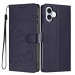 Tree Cat Embossed Flip Vegan Leather Phone Case, For iPhone 16 Pro, For iPhone 16 Plus, For iPhone 16, For iPhone 15 Pro Max, For iPhone 15 Pro, For iPhone 15 Plus