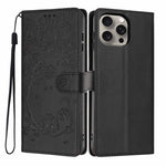 Tree Cat Embossed Flip Vegan Leather Phone Case, For iPhone 15 Pro, For iPhone 15 Plus, For iPhone 15, For iPhone 14 Plus, For iPhone 14, For iPhone 14 Pro
