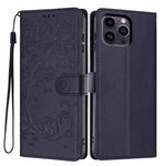 Tree Cat Embossed Flip Vegan Leather Phone Case, For iPhone 15, For iPhone 14 Plus, For iPhone 14, For iPhone 14 Pro, For iPhone 14 Pro Max, For iPhone 13 Pro Max