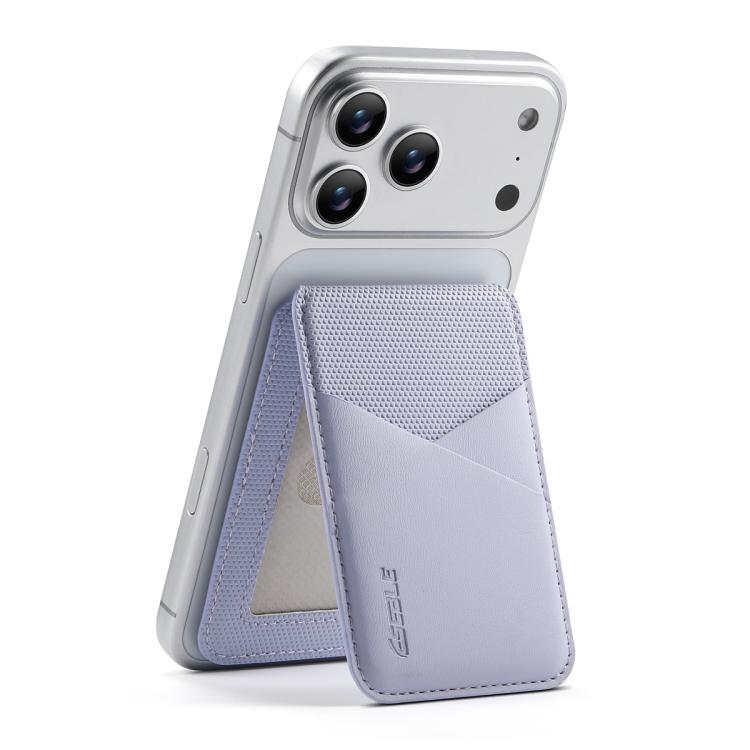 ESEBLE S3 Color Blocked Faux Leather Texture Magnetic RFID Mobile Phone Card Slots Holder