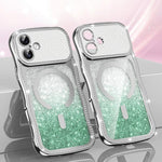 Wavy Frame Star Diamond Electroplate TPU Glitter Magnetic Phone Case, For iPhone 17 Pro Max, For iPhone 17 Pro, For iPhone 17, For iPhone 16 Pro Max, For iPhone 16 Pro, For iPhone 16