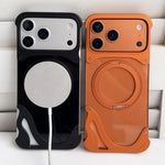 Dolphin Original Color Metal Frameless 360 Rotation Holder Magnetic Phone Case, For iPhone 17 Pro Max, For iPhone 17 Pro
