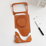 Dolphin Original Color Metal Frameless 360 Rotation Holder Magnetic Phone Case, For iPhone 17 Pro Max, For iPhone 17 Pro