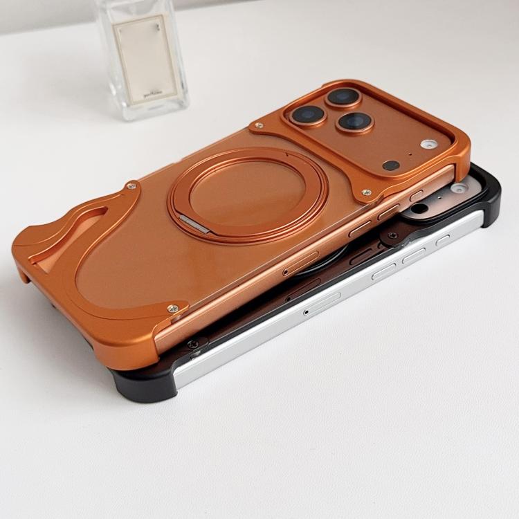 Dolphin Original Color Metal Frameless 360 Rotation Holder Magnetic Phone Case, For iPhone 17 Pro Max, For iPhone 17 Pro