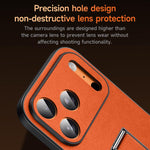 SULADA Wristband Hidden Metal Holder Faux Leather Phone Case, For iPhone 17 Pro Max, For iPhone 17 Pro, For iPhone 17, For iPhone 16 Pro Max, For iPhone 16 Pro, For iPhone 16