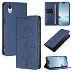 Cute Cats Embossed Magnetic RFID Vegan Leather Phone Case, For iPhone X / XS, For iPhone XR, For iPhone XS Max, For iPhone 8 Plus / 7 Plus