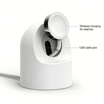 xDfind For Apple Watch Smart Watch Silicone Charging Holder and USB Charger Set, Silicone+USB (White), Silicone+USB (Black)
