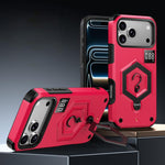Hexagon Armor Magnetic Holder Weighing Scale Phone Case, For iPhone 17 Pro Max, For iPhone 17 Pro, For iPhone 17, For iPhone Air, For iPhone 16 Pro Max, For iPhone 16 Pro