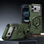 Hexagon Armor Magnetic Holder Weighing Scale Phone Case, For iPhone 17 Pro Max, For iPhone 17 Pro, For iPhone 17, For iPhone Air, For iPhone 16 Pro Max, For iPhone 16 Pro