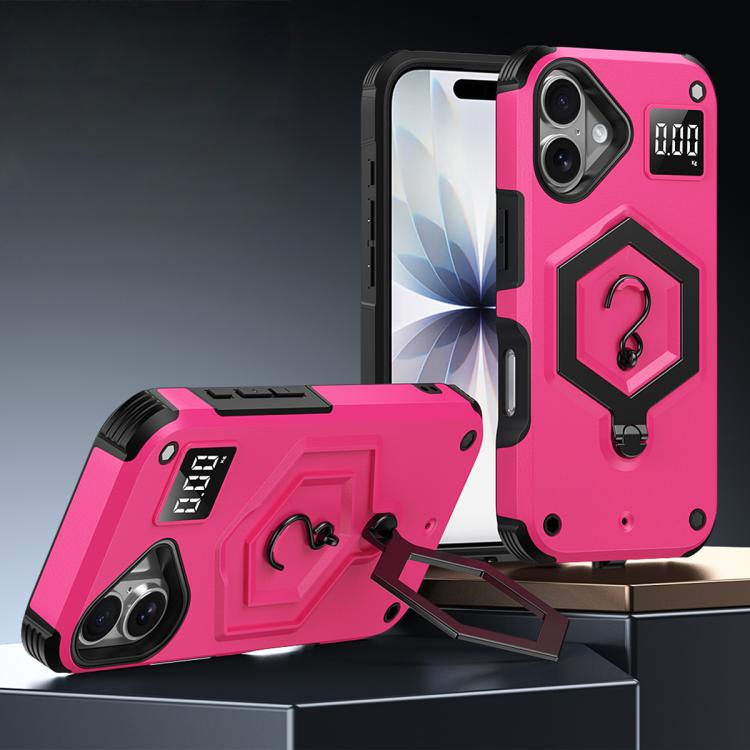 Hexagon Armor Magnetic Holder Weighing Scale Phone Case, For iPhone 17 Pro Max, For iPhone 17 Pro, For iPhone 17, For iPhone Air, For iPhone 16 Pro Max, For iPhone 16 Pro
