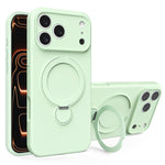 Liquid Silicone MagSafe Holder Phone Case, For iPhone 17 Pro Max, For iPhone 17 Pro, For iPhone 17, For iPhone Air