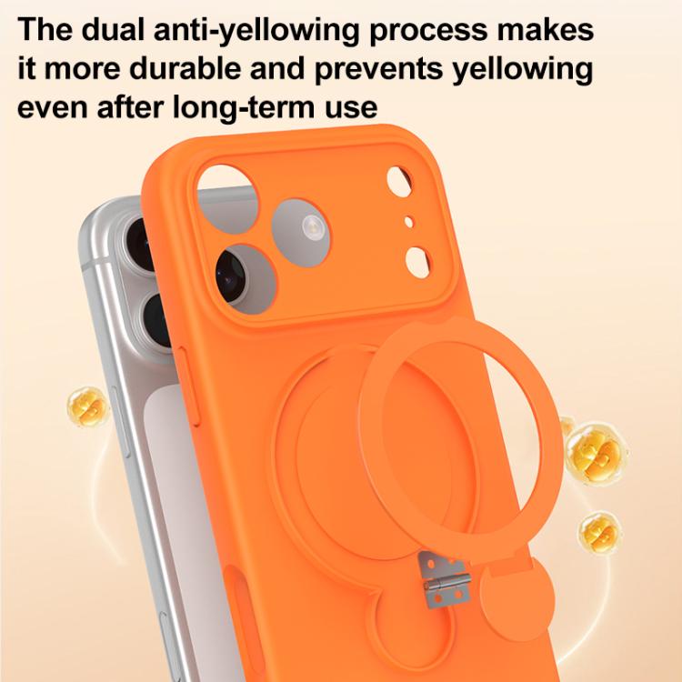 Liquid Silicone MagSafe Holder Phone Case, For iPhone 17 Pro Max, For iPhone 17 Pro, For iPhone 17, For iPhone Air