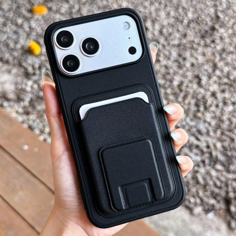 Square Folding Card Bag Holder Phone Case, For iPhone 17 Pro Max, For iPhone 17 Pro, For iPhone 17, For iPhone Air, For iPhone 16 Pro Max, For iPhone 16 Pro