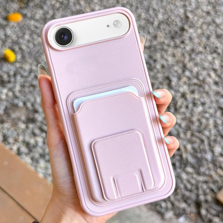 Square Folding Card Bag Holder Phone Case, For iPhone 17 Pro Max, For iPhone 17 Pro, For iPhone 17, For iPhone Air, For iPhone 16 Pro Max, For iPhone 16 Pro