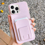 Square Folding Card Bag Holder Phone Case, For iPhone 17 Pro Max, For iPhone 17 Pro, For iPhone 17, For iPhone Air, For iPhone 16 Pro Max, For iPhone 16 Pro