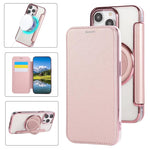 Ultra-thin Rotation Holder Magnetic Plating Vegan Leather Phone Case, For iPhone 16 Pro, For iPhone 16 Plus, For iPhone 16, For iPhone 15 Pro Max, For iPhone 15 Pro, For iPhone 15 Plus / 14 Plus